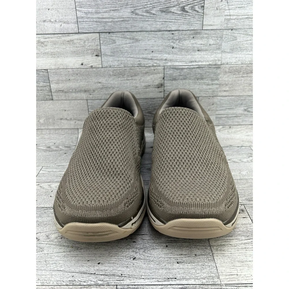 Skechers Relaxed Fit‎ 65086 Men Slip On Loafers Taupe Air Cooled Memory Foam 8.5